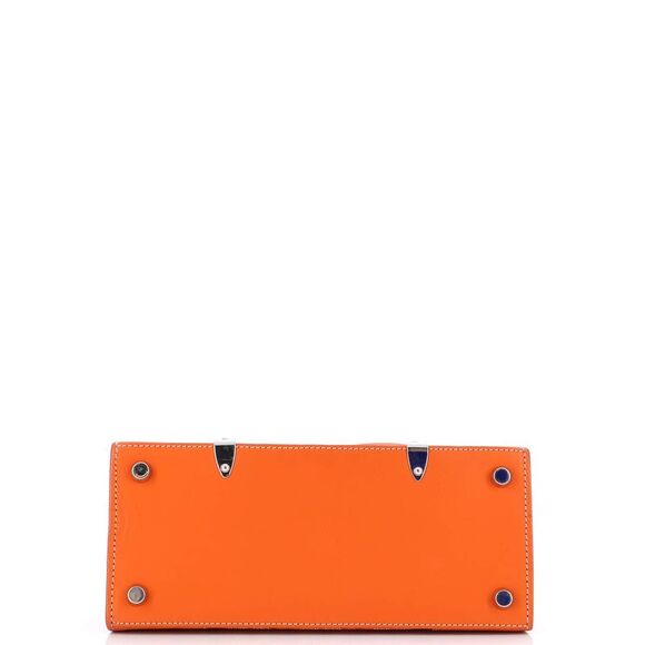 Goyard Structured Saigon Top Handle Bag Coated Canvas with Leather Mini Orange - Picture 4 of 10